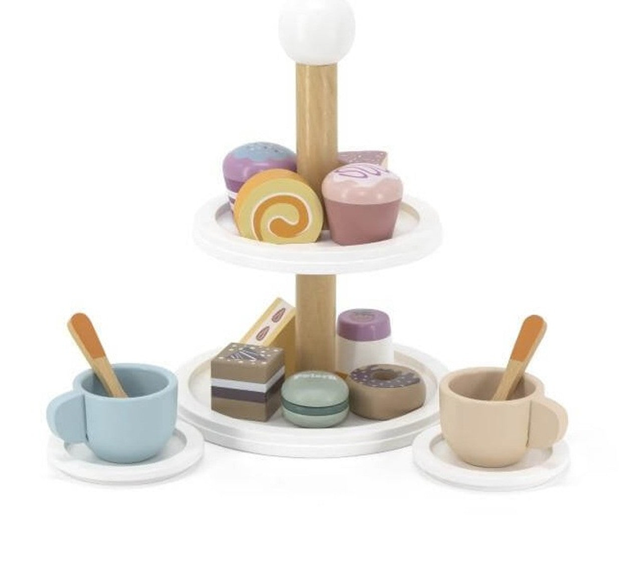 PolarB Kids Pretend Play Afternoon Tea & Dessert Set