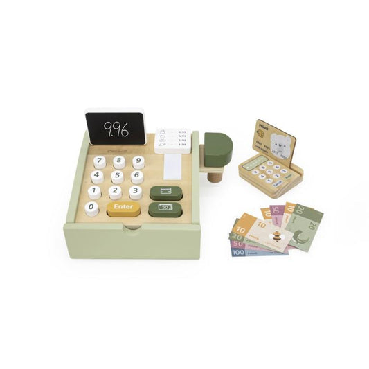 PolarB Scandi Style Wooden Kids Cash Register