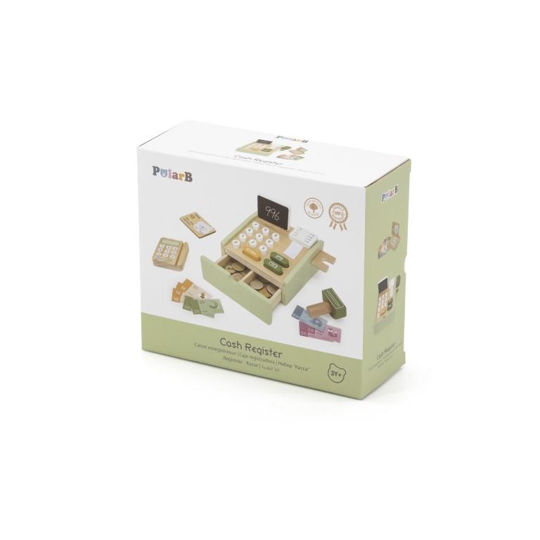 PolarB Scandi Style Wooden Kids Cash Register
