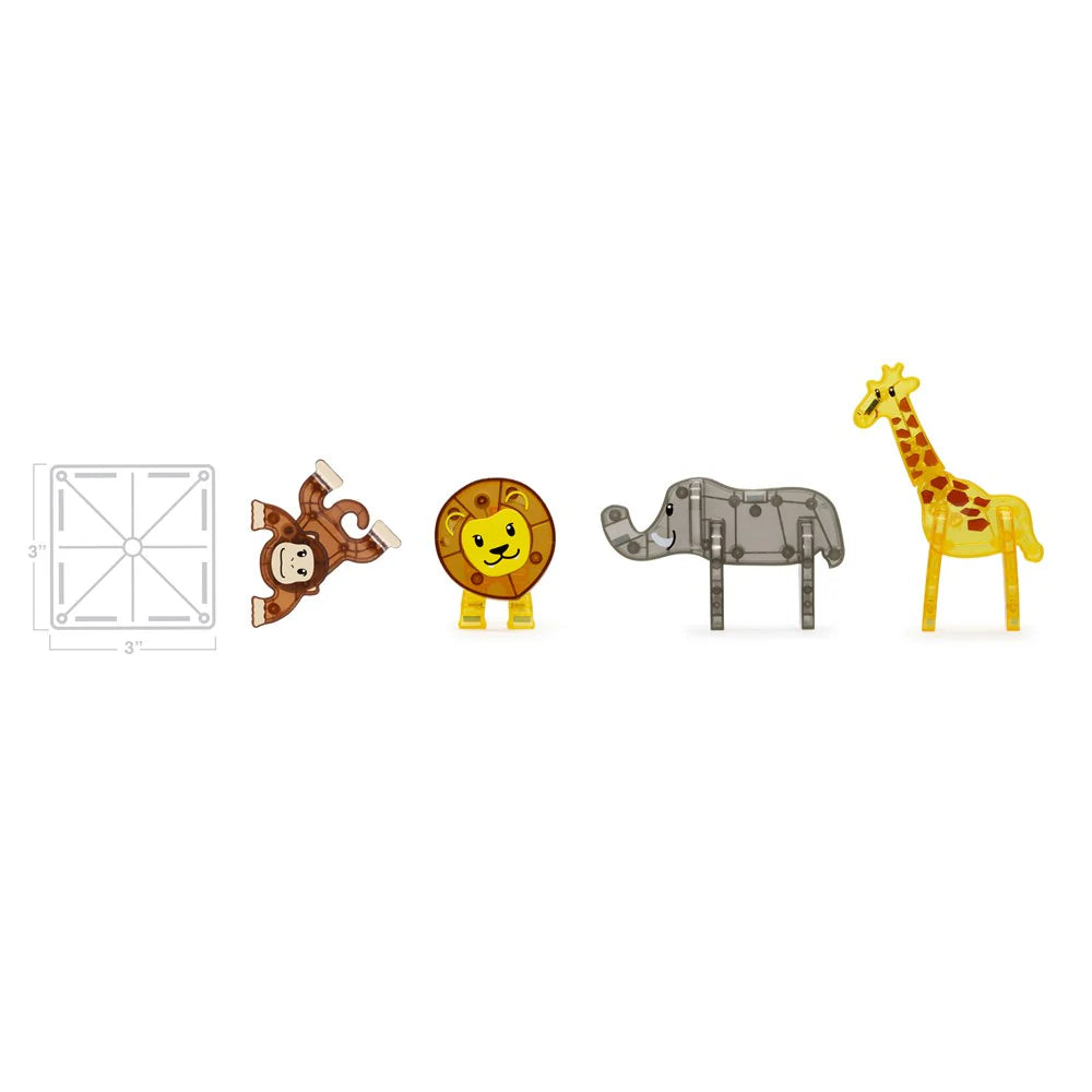 Magna-Tiles Safari Animals 25-Piece Magnetic Construction Set