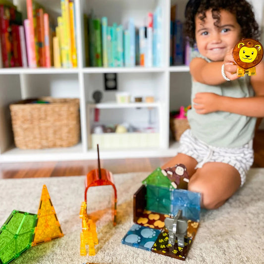 Magna-Tiles Safari Animals 25-Piece Magnetic Construction Set