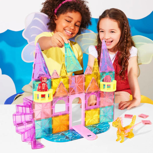 Magna-Tiles Castle DLX 48-Piece Magnetic Construction Set