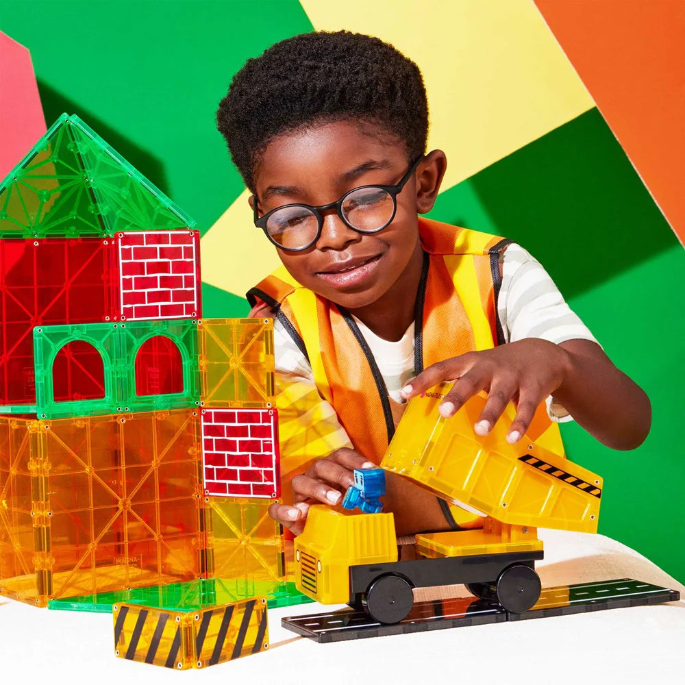 Magna-Tiles Builder XL 50-Piece Magnetic Construction Set