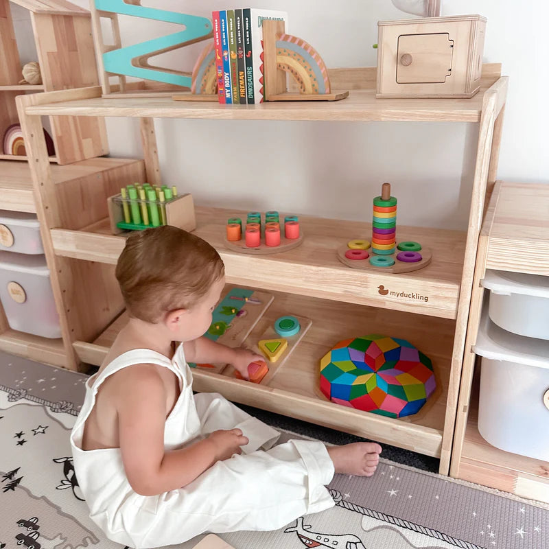 My Duckling NALA Solid Wood 3 Layer Storage Shelf