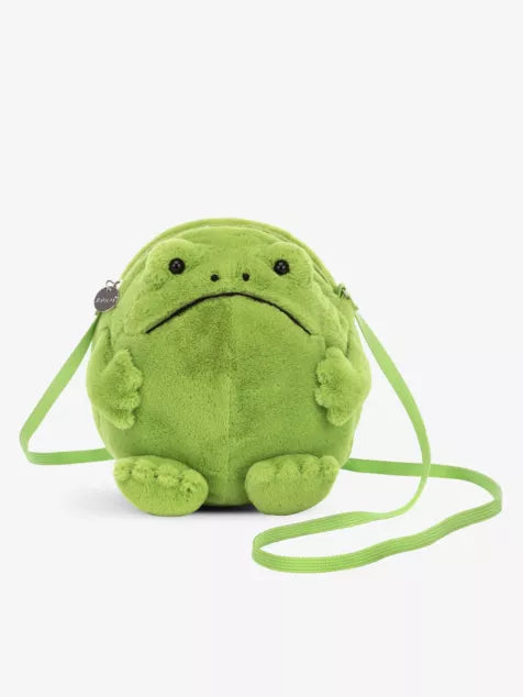 Jellycat Ricky Rain Frog-Shaped Woven Shoulder Bag