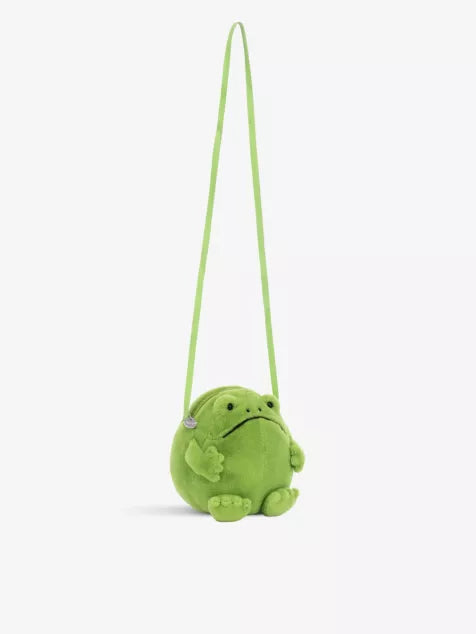 Jellycat Ricky Rain Frog-Shaped Woven Shoulder Bag
