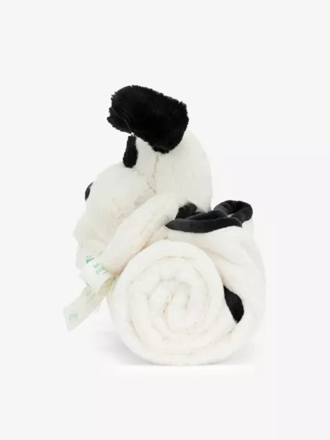 Jellycat Bashful Black & Cream Puppy Blankie – 70x56cm