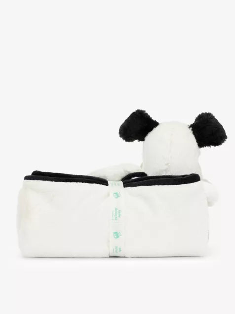 Jellycat Bashful Black & Cream Puppy Blankie – 70x56cm