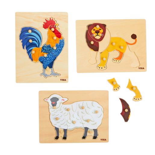 Viga Montessori Puzzles Set