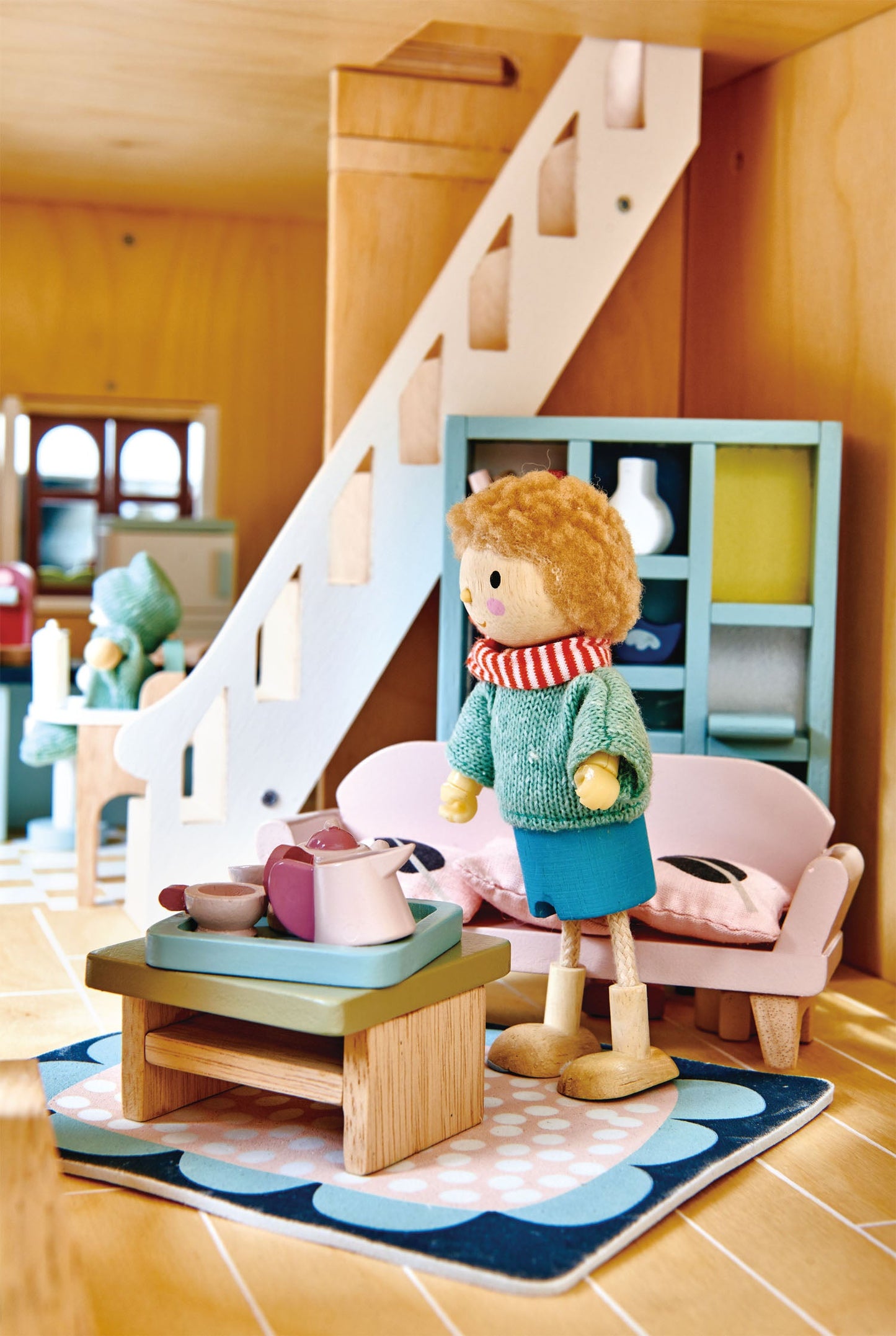 Tender Leaf Toys Wooden sitting room furniture set