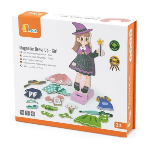 Viga Wooden Magnetic Dress Up Girl
