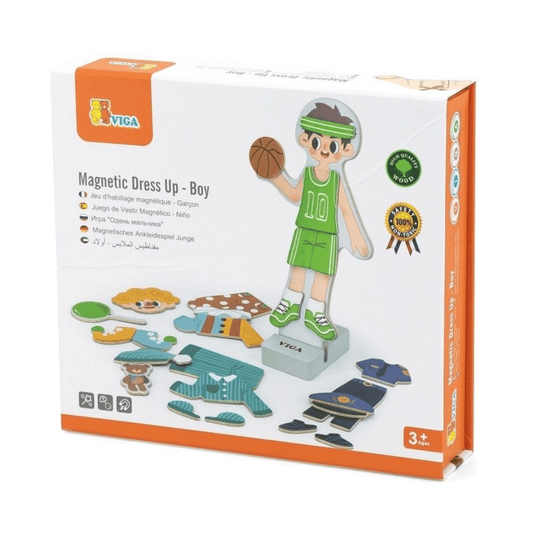 Viga Wooden Magnetic Dress Up Boy