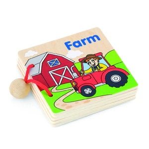 Viga Wooden My First Books – Zoo / Transport / Farm