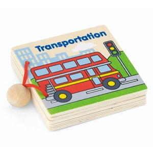 Viga Wooden My First Books – Zoo / Transport / Farm