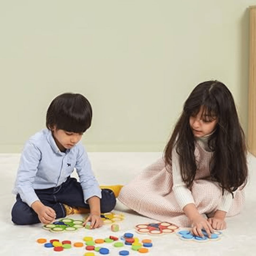 Viga Wooden Peacock Colour Matching Game