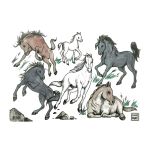 Funny Mat Large – Horses