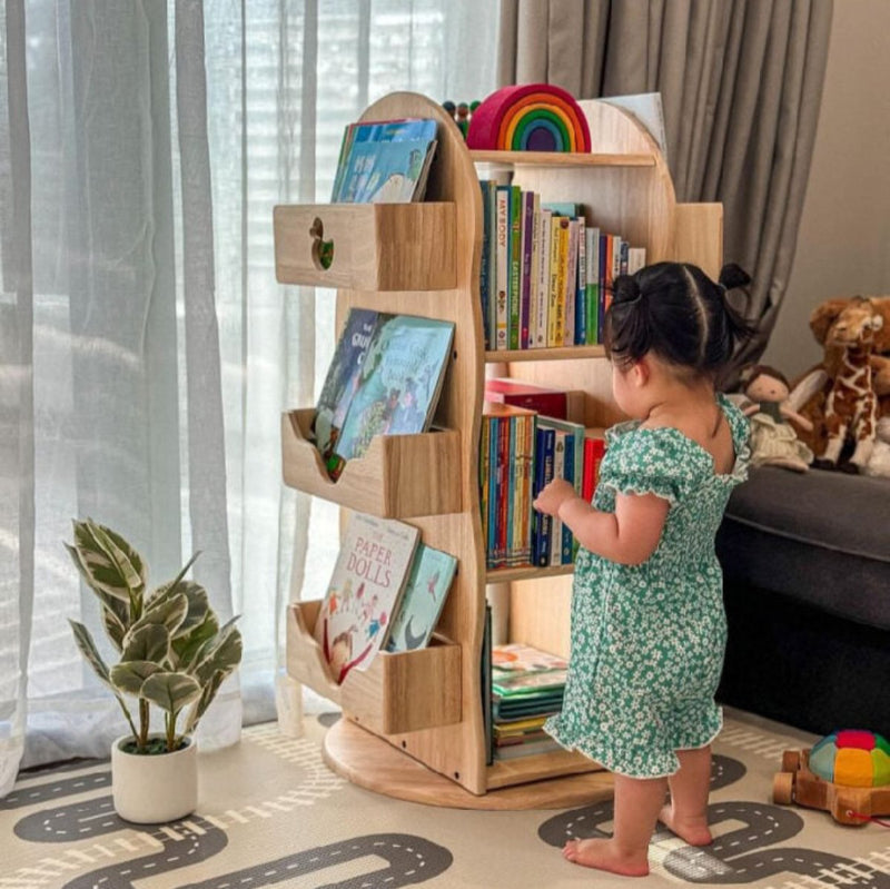 My Duckling BINDI Revolving Solid Wood Bookcase