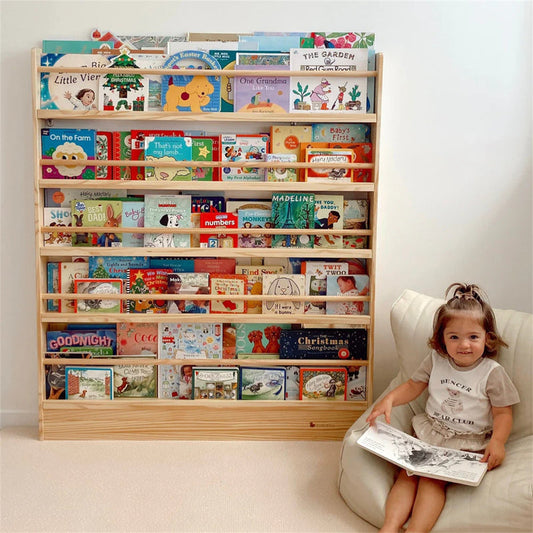 My Duckling NALA Adjustable Solid Wood Bookshelf – 5 Tier