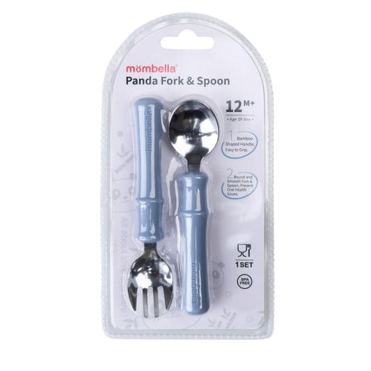 Mombella Fork & Spoon – Light Blue