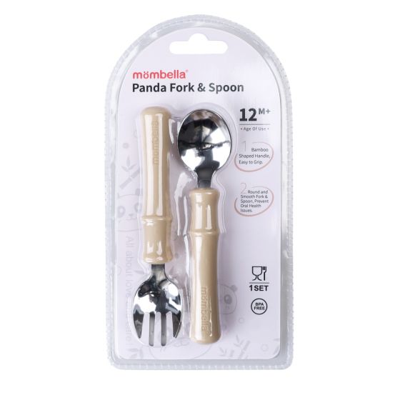 Mombella Fork & Spoon – Beige