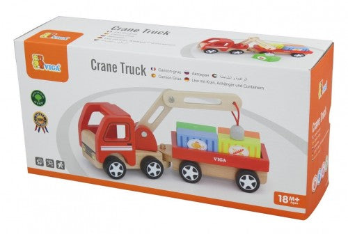 Viga Wooden Crane Truck and Trailer