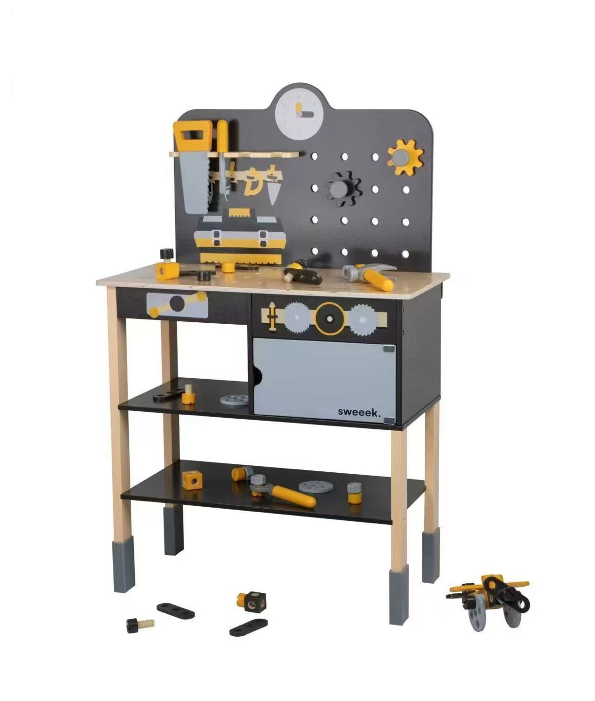 Tool Box Work Bench Set kids Pretend Play Toys