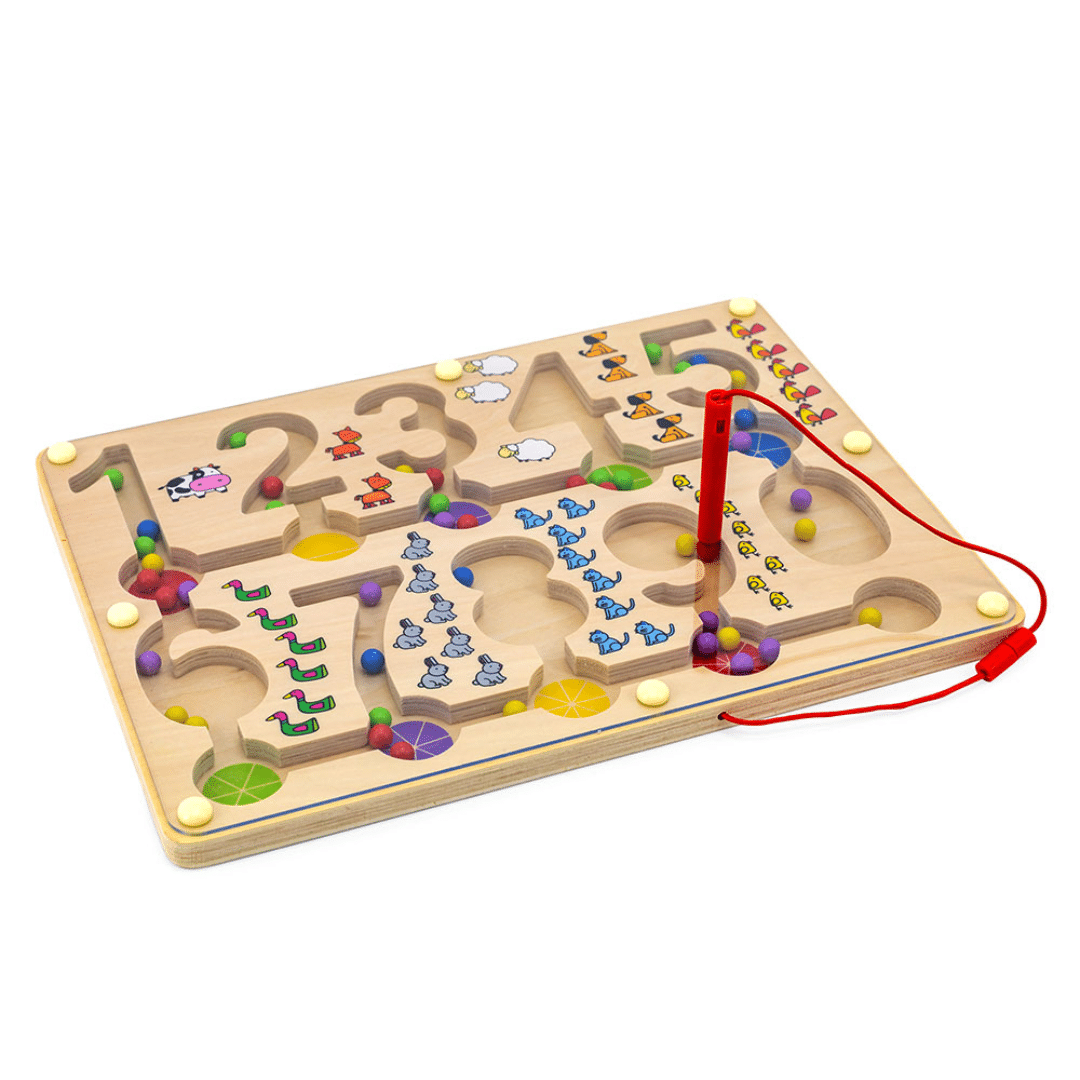 Viga Wooden Magnetic Bead Trace Numbers