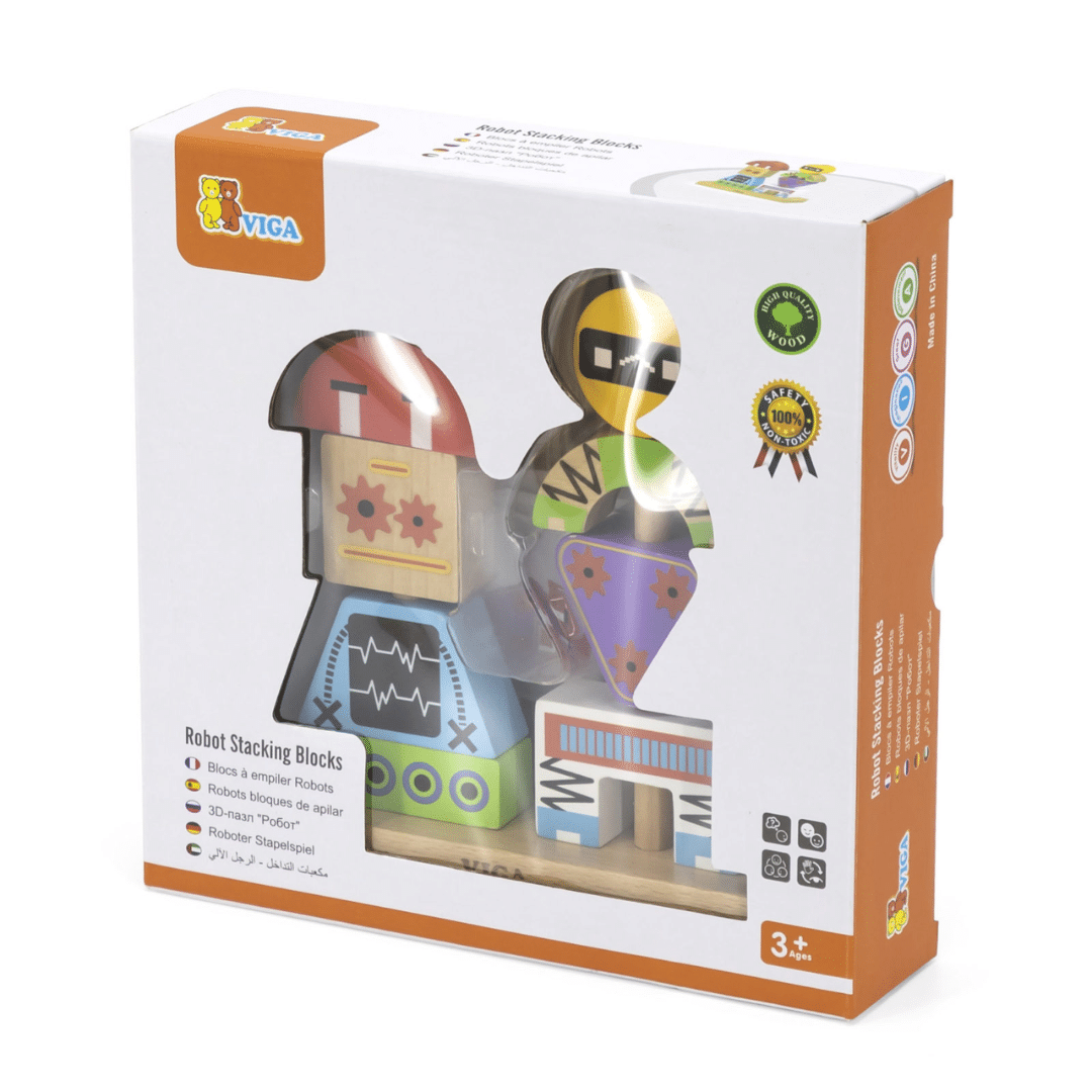 Viga Wooden Robot Stacking Blocks