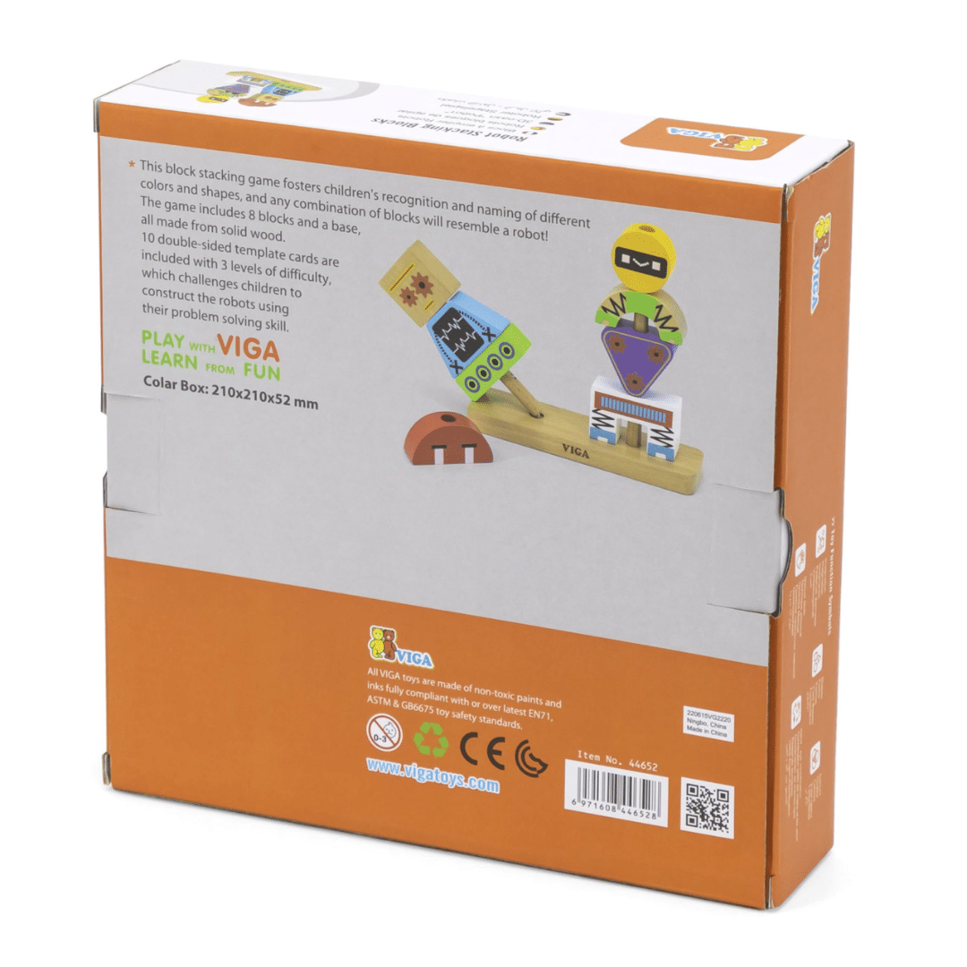 Viga Wooden Robot Stacking Blocks