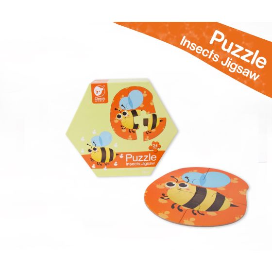 Lulaby Insect Classic World Insects Jigsaw Puzzle – 6 Wooden 4-Piece Puzzles for ...
