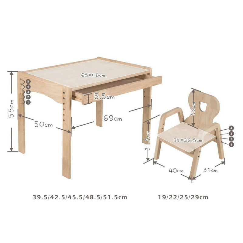 My Duckling KAYA Primary Adjustable Table and Chair Set