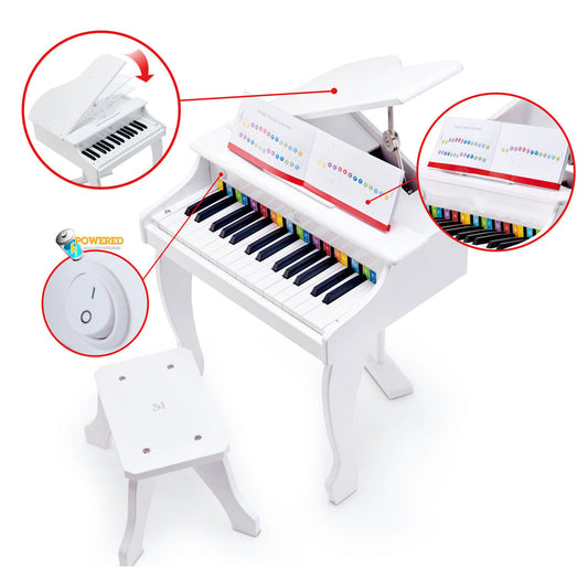 Hape Deluxe Grand Piano White