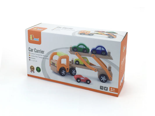 Viga Wooden Car Carrier with Four Cars