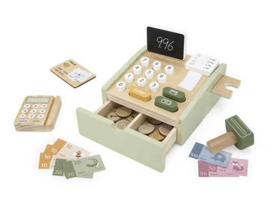 PolarB Scandi Style Wooden Kids Cash Register