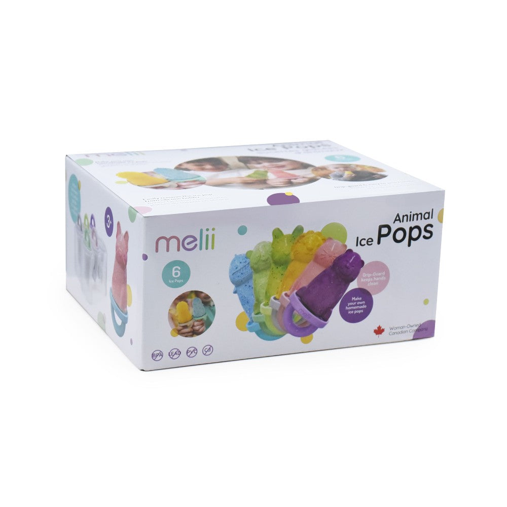 Melii 6 Piece Animal Ice Pops with Tray