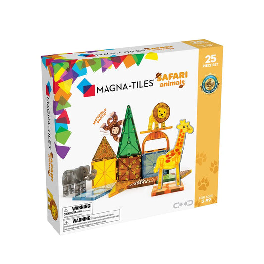 Magna-Tiles Safari Animals 25-Piece Magnetic Construction Set