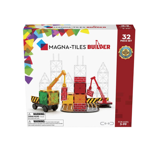 Magna-Tiles Builder 32-Piece Magnetic Construction Set