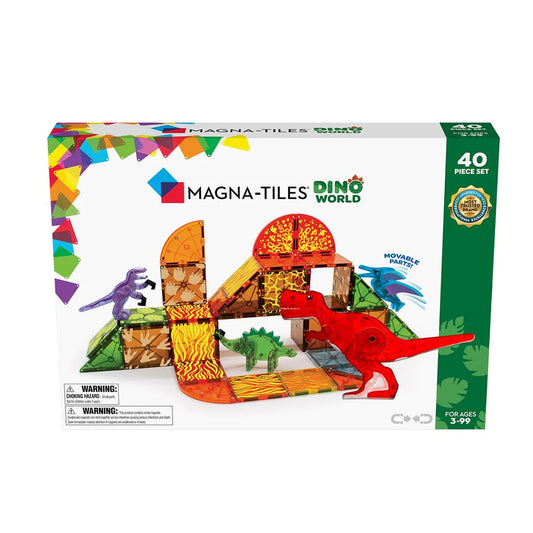 Magna-Tiles Dino World 40-Piece Magnetic Construction Set