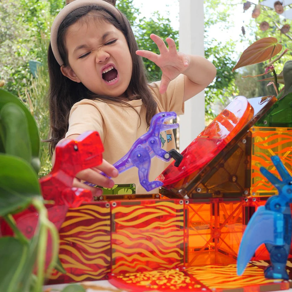 Magna-Tiles Dino World 40-Piece Magnetic Construction Set