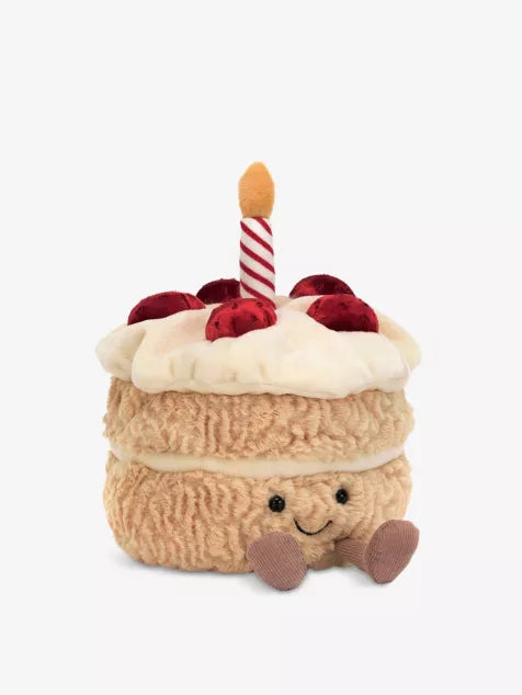 Jellycat Amuseable Birthday Cake Soft Toy – 16cm