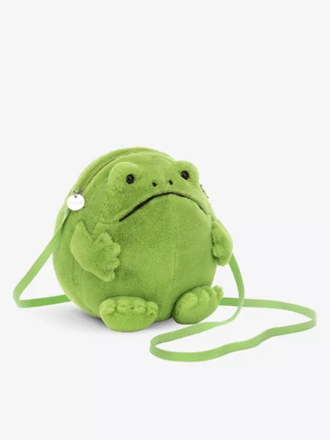 Jellycat Ricky Rain Frog-Shaped Woven Shoulder Bag