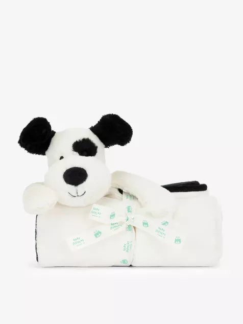 Jellycat Bashful Black & Cream Puppy Blankie – 70x56cm