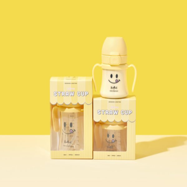 Grosmimi Smile PPSU Straw Cup 200ml (Lemon Sugar)