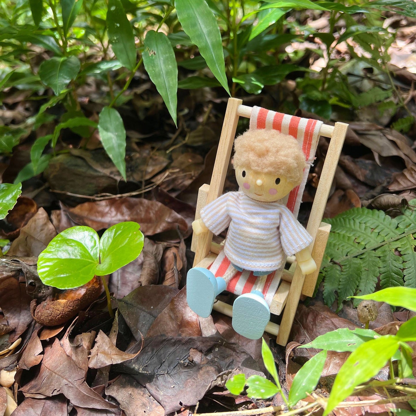 Tender Leaf Toys Edward & his Skateboard (wooden) with Flexible Limbs