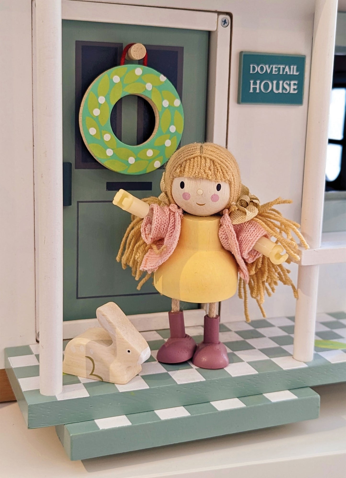 Tender Leaf Toys Amy with Flexible Limbs & Her Rabbit