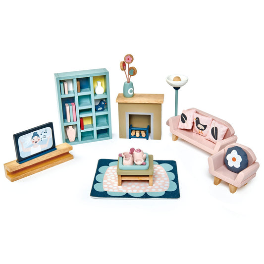 Tender Leaf Toys Wooden sitting room furniture set