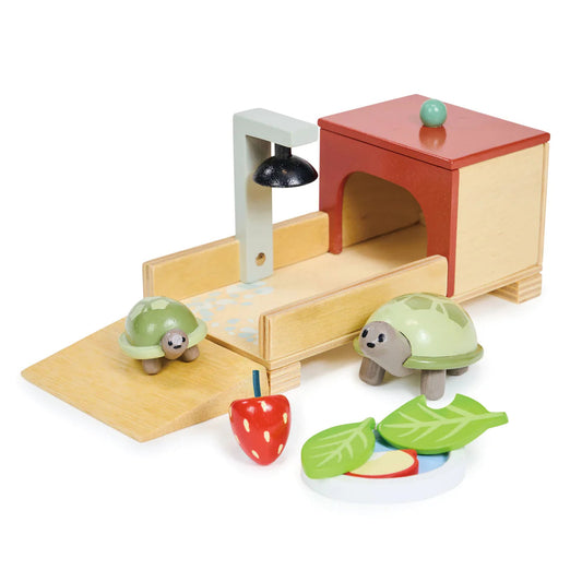Tender Leaf Toys Wooden Pet Tortoise Set