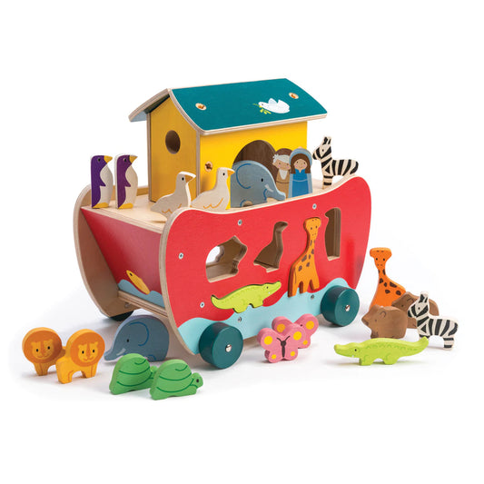Tender Leaf Toys Wooden  Noah’s Shape Sorter Ark