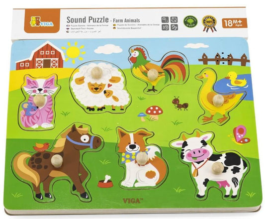 Viga Sound Puzzle - Farm Animals