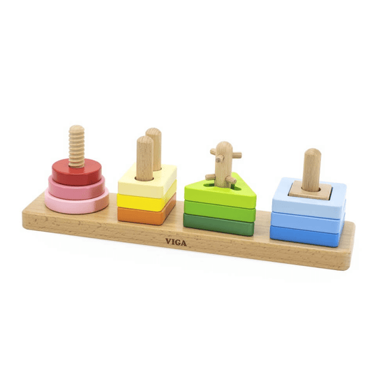 Viga Wooden Geometric Maze Stacker